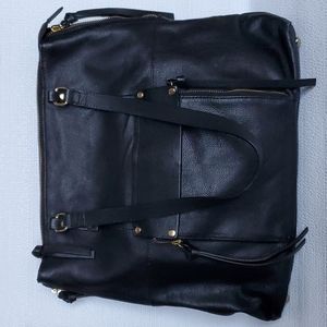 Kooba Black Leather Tote Handbag
